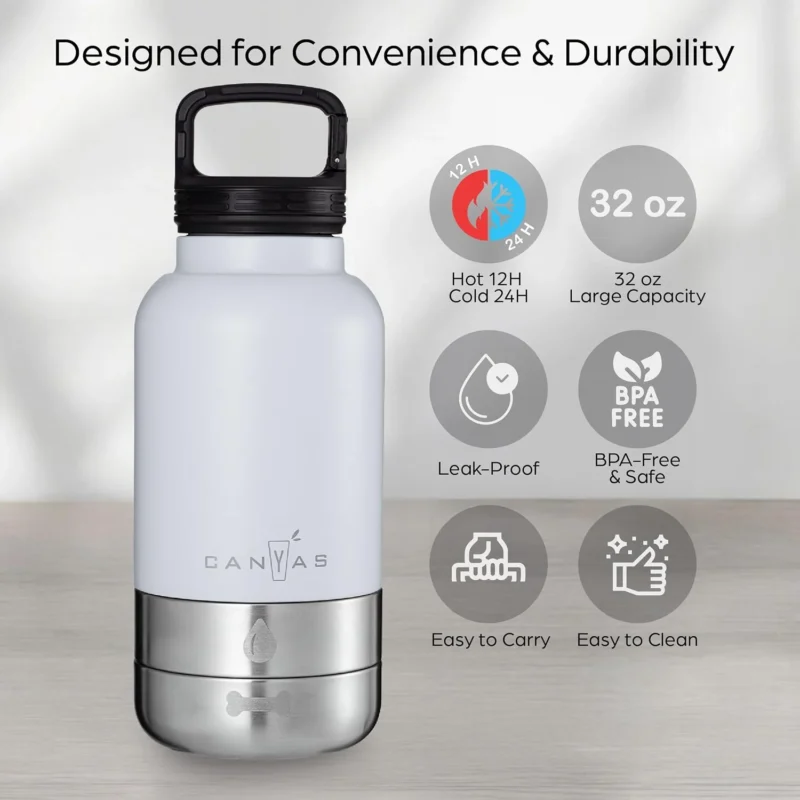 insulated 32oz stainless steel detail view