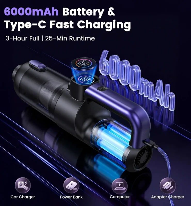 car vacuum portable cordless detail view for visual comparison